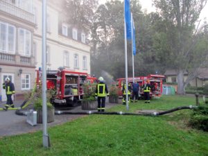 Rettungsübung am Schloss. Foto: privat