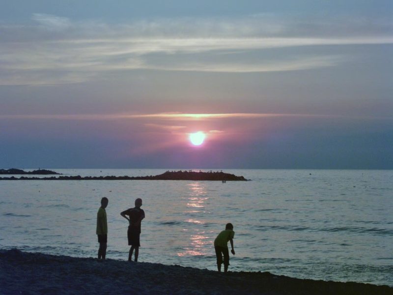 Sonnenuntergang nach Ankunft in Kalifornien.